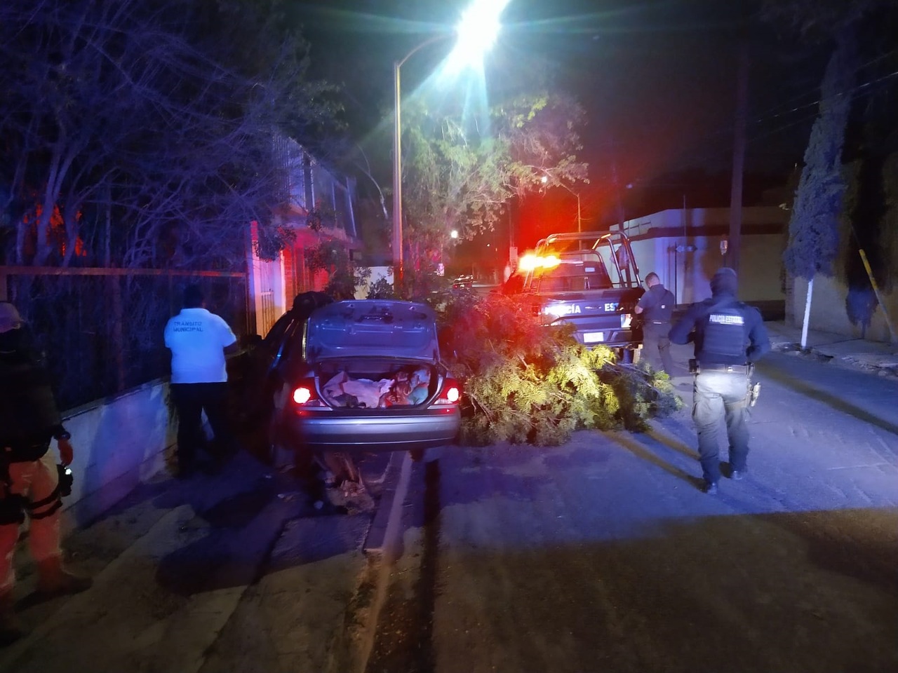 Conductor Abandona Su Veh Culo Tras Chocar Contra Rbol Y Vivienda En Lerdo