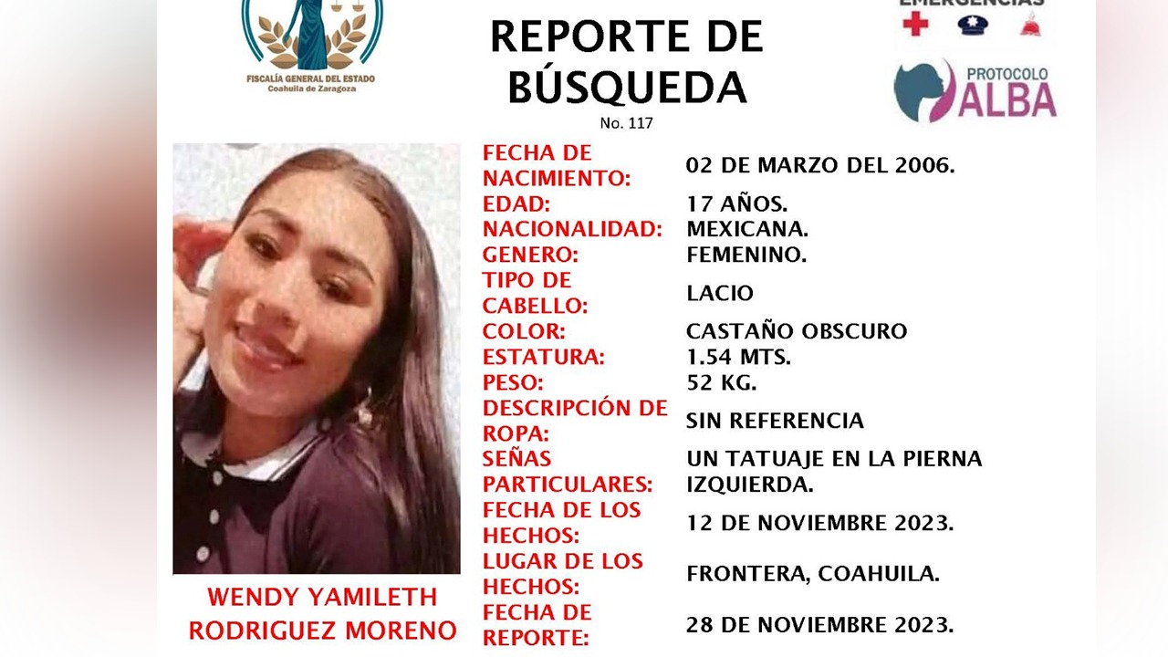 Desaparece Wendy Yamilet Rodr Guez Joven De A Os En Frontera