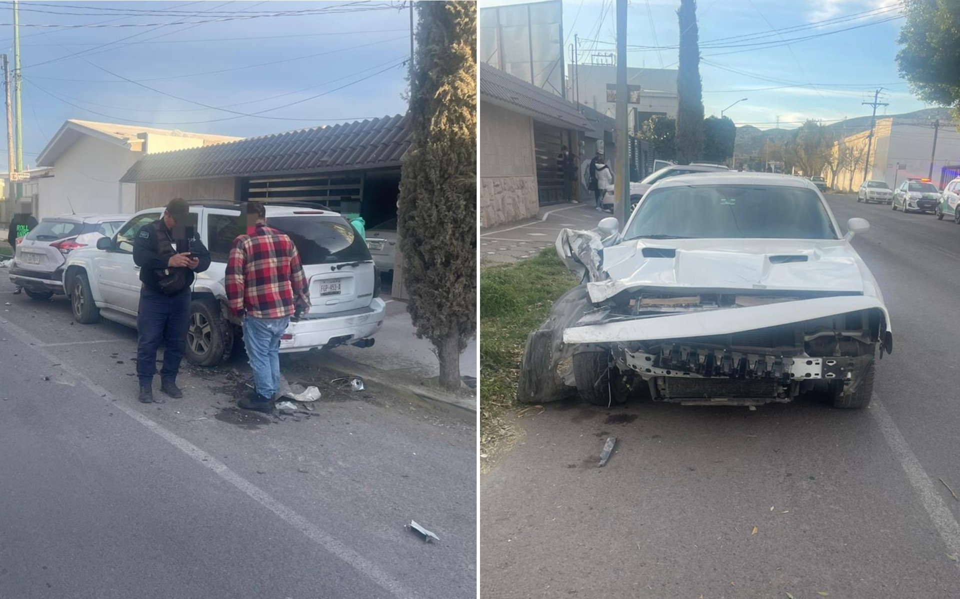 Veh Culo Deportivo Se Impacta Contra Dos Autos Estacionados En G Mez