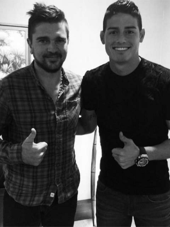 Juanes publica foto con James Rodríguez