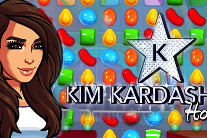 Kim 'golpea' a Candy Crush