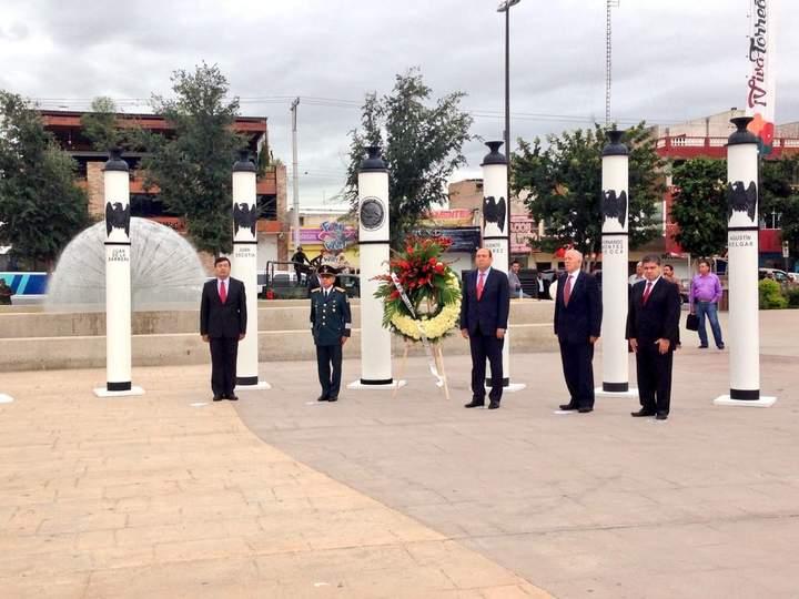 Rubén Moreira conmemora en Torreón la gesta heroica de los Niños Héroes