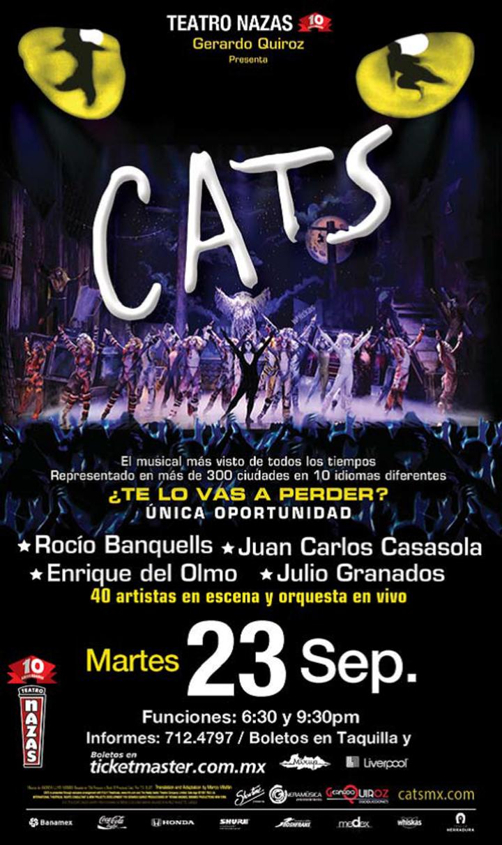 Llega Cats al Teatro Nazas de Torreón