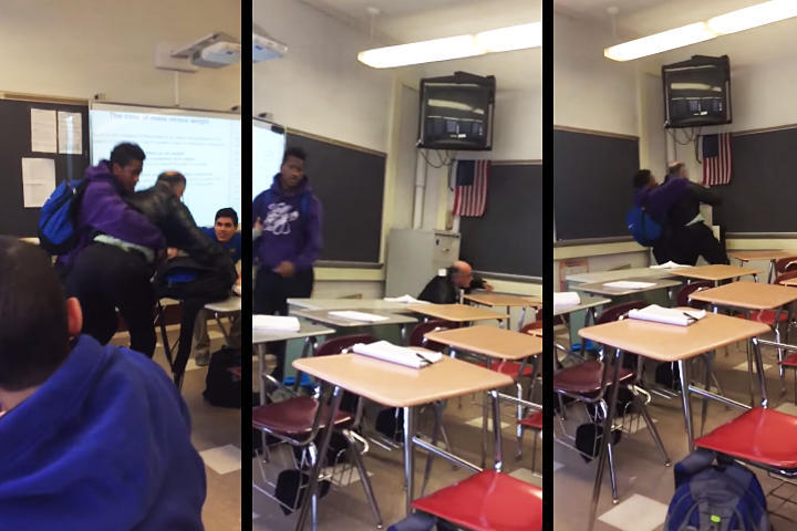 Alumno ataca a maestro por quitarle su celular