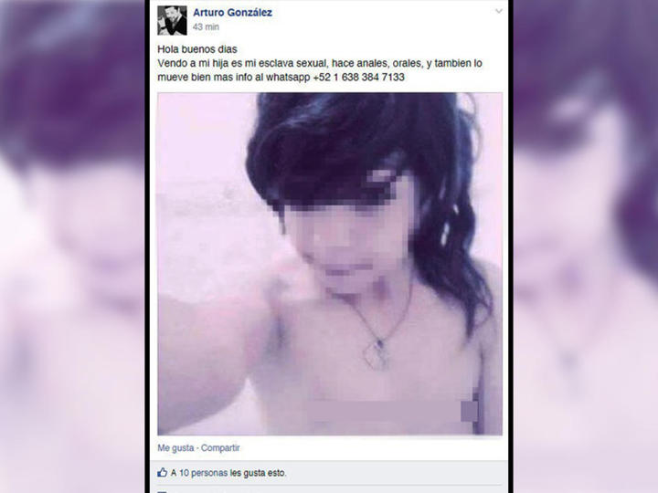 Hombre ofrece a su hija como 'esclava sexual' en Facebook