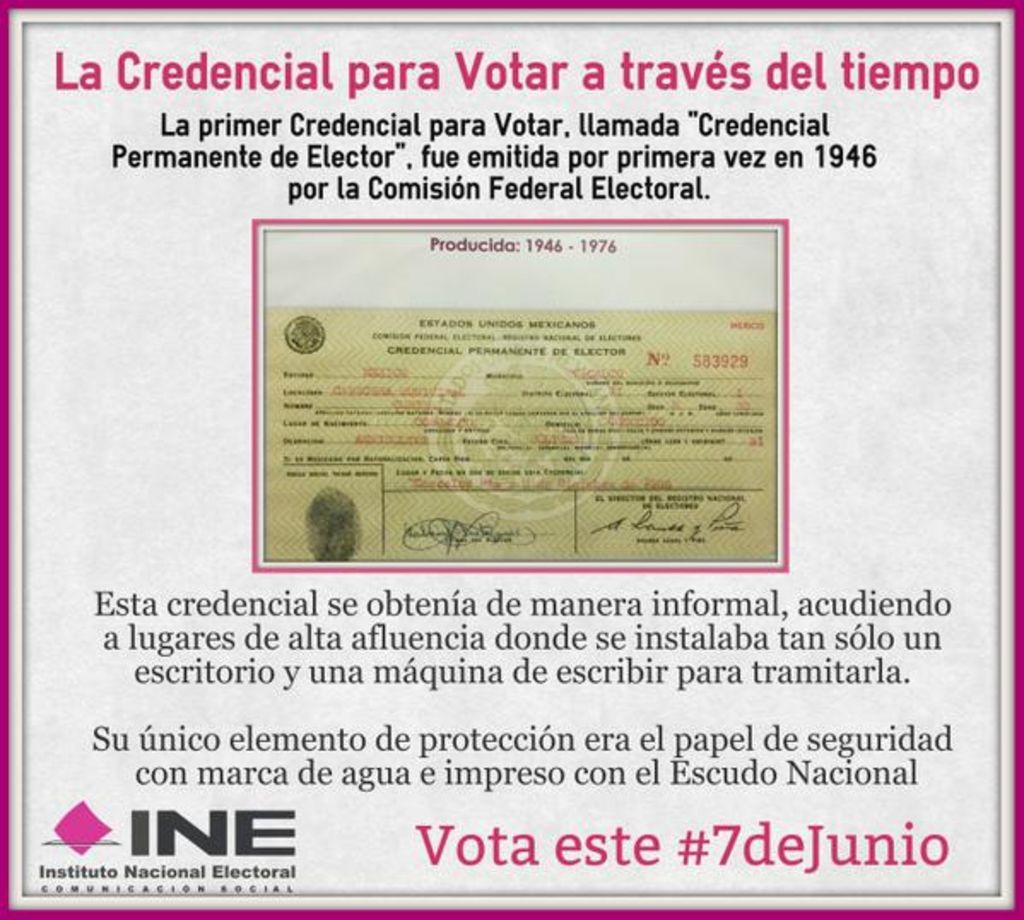 Así fue la primera credencial para votar en México