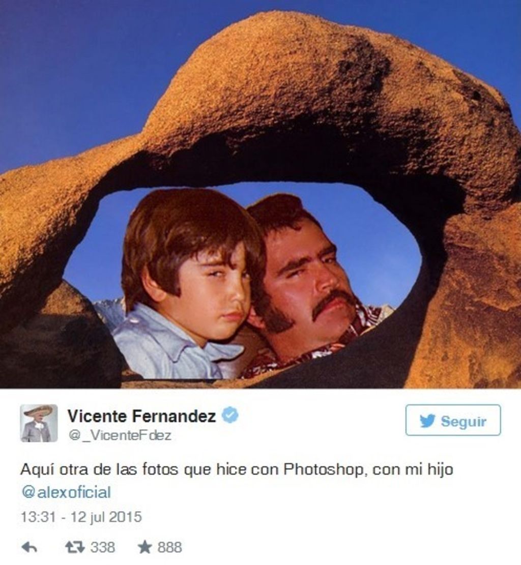 Vicente Fernández comparte su 'pasión' por el Photoshop