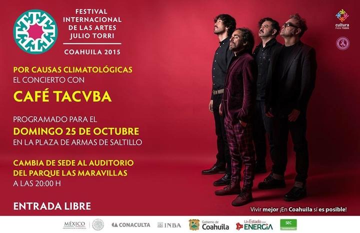 Cambian de sede conciertos de Café Tacvba y Fito Páez