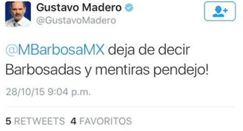 Madero y Barbosa pelean en Twitter