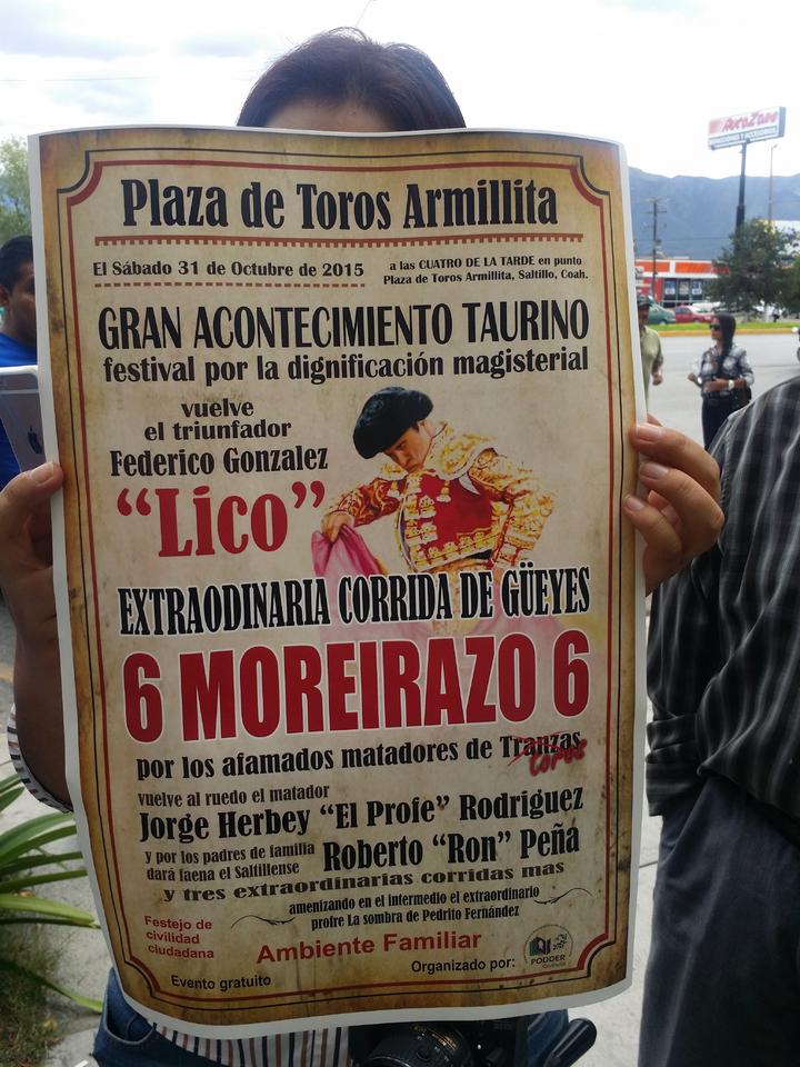 Profes anuncian 'corrida de güeyes' en honor al Moreirazo