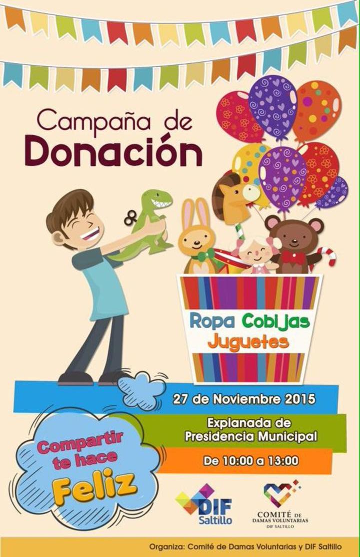 Invita Municipio de Saltillo a donar juguetes y cobijas