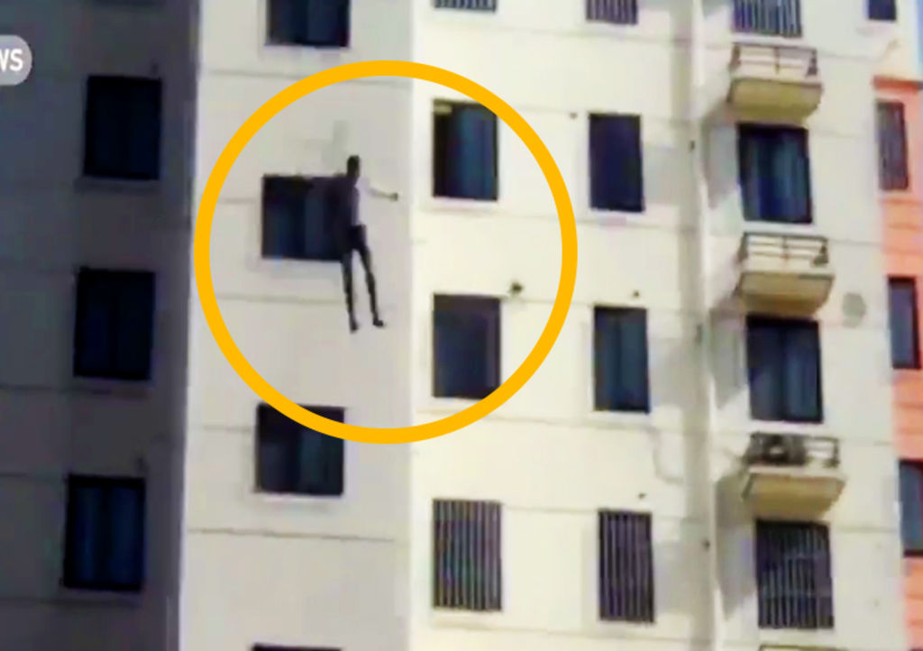 Sobrevive a caída desde el piso 11 de un edificio