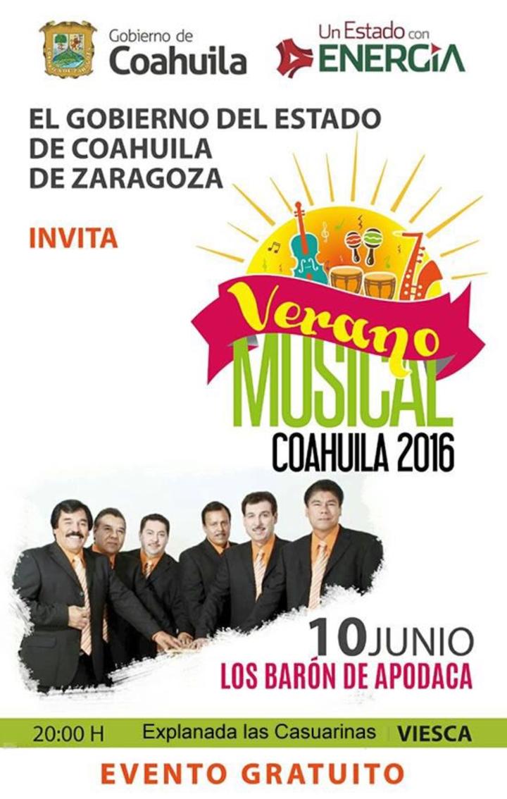 Invitan a laguneros a Verano Musical Coahuila 2016