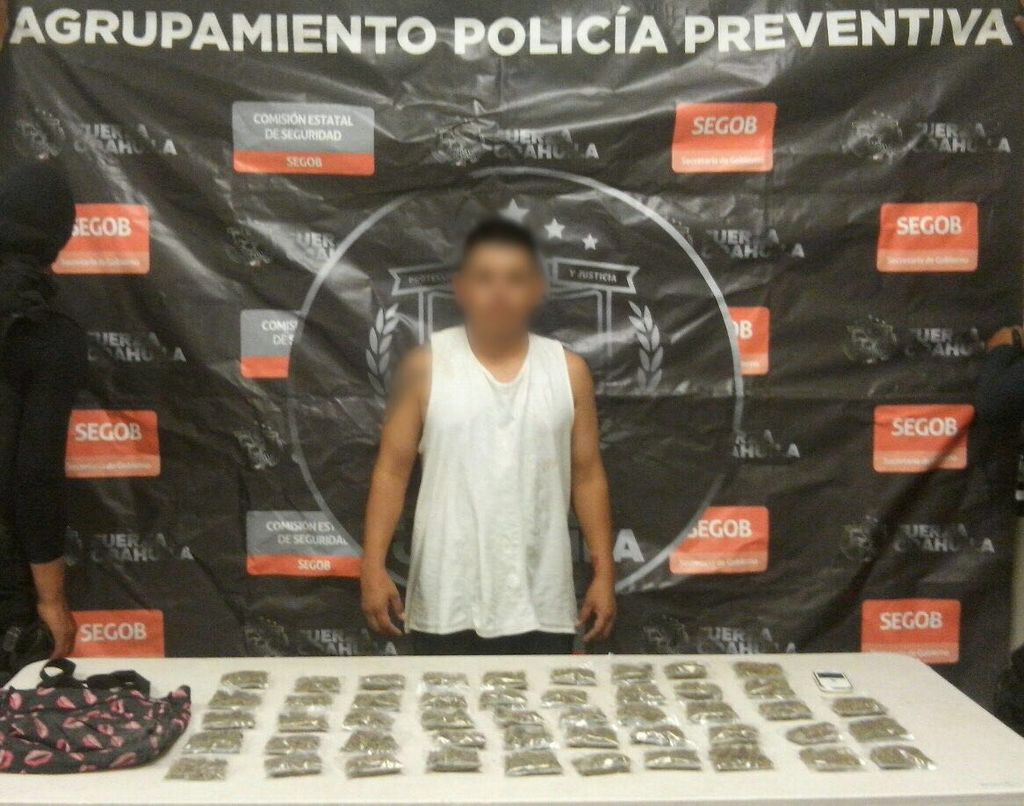 Detienen a probable distribuidor de drogas en Torreón