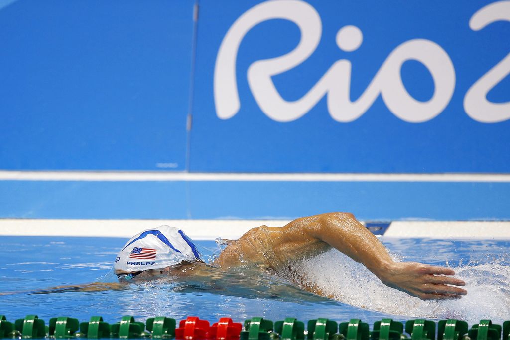 Micheal Phelps ya entrena en Río de Janeiro