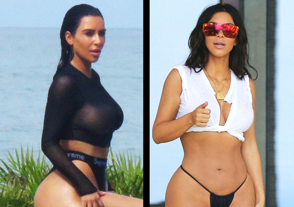 Filtran sugerentes fotos de Kim Kardashian en México