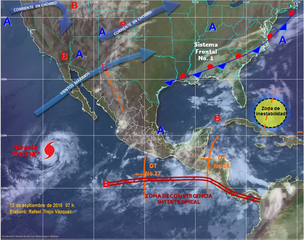 Se convierte 'Orlene' en huracán categoría 1