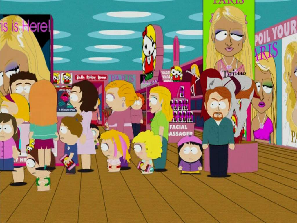Comparan visita de Paris Hilton con episodio de South Park