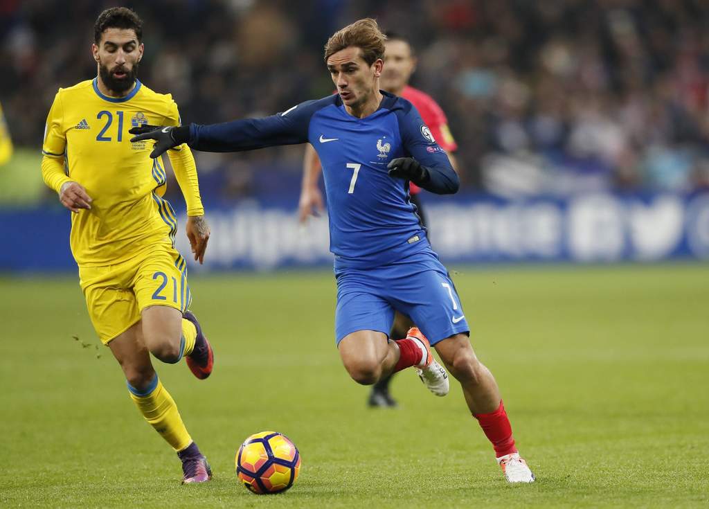 Remonta Francia y vence 2-1 a Suecia en las eliminatorias