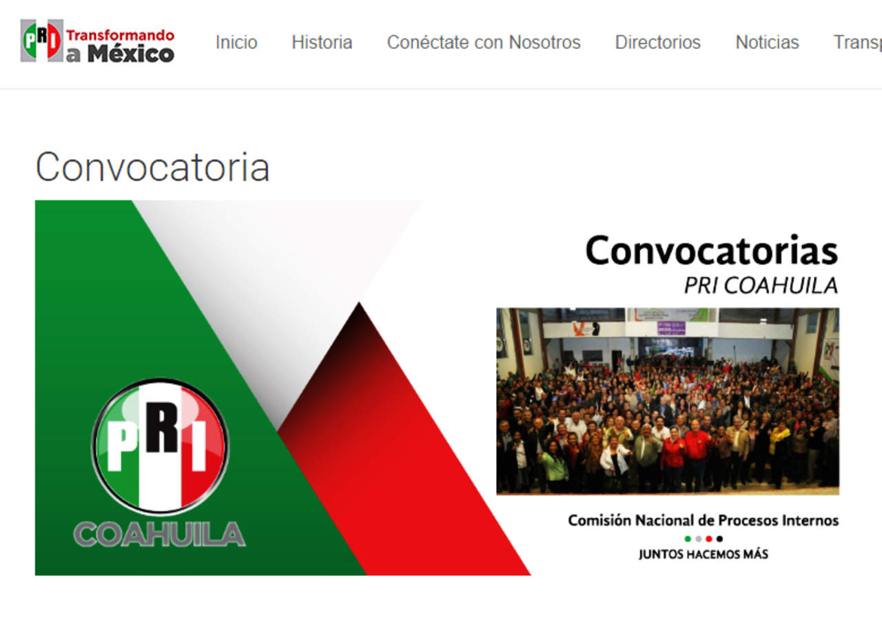 Lanza PRI convocatorias para elegir candidaturas en Coahuila
