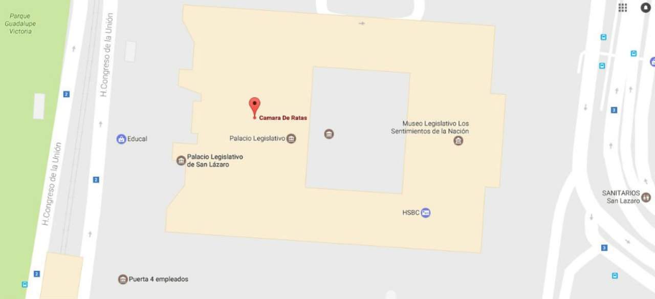 Modifican nombre a Cámara de Senadores y Diputados en Google Maps