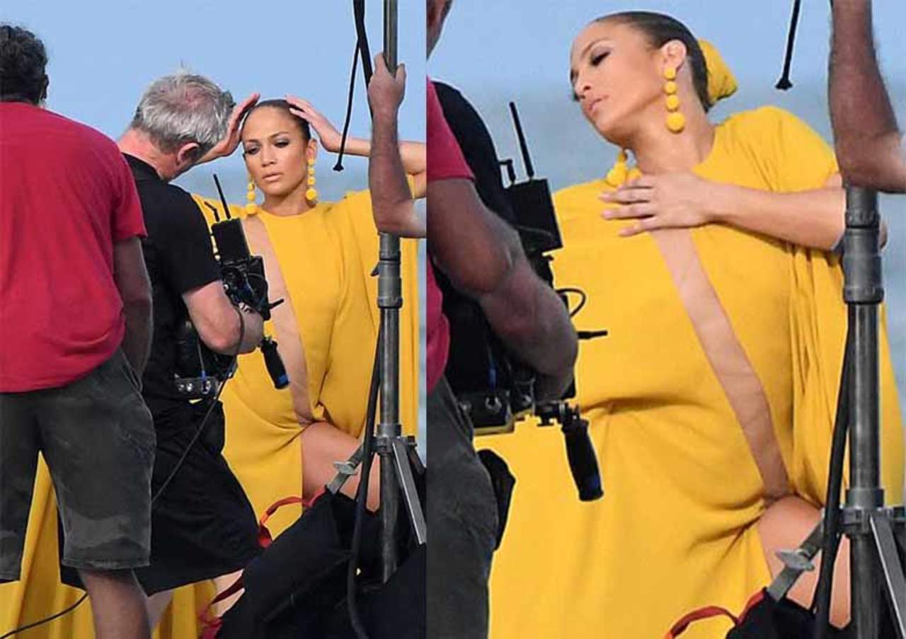 Jennifer Lopez cautiva durante grabación de video
