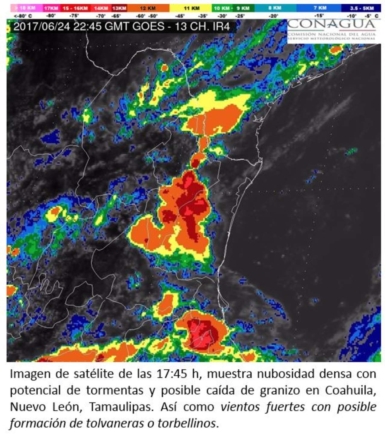 Anuncia lluvias y posible torbellinos al norte de Coahuila