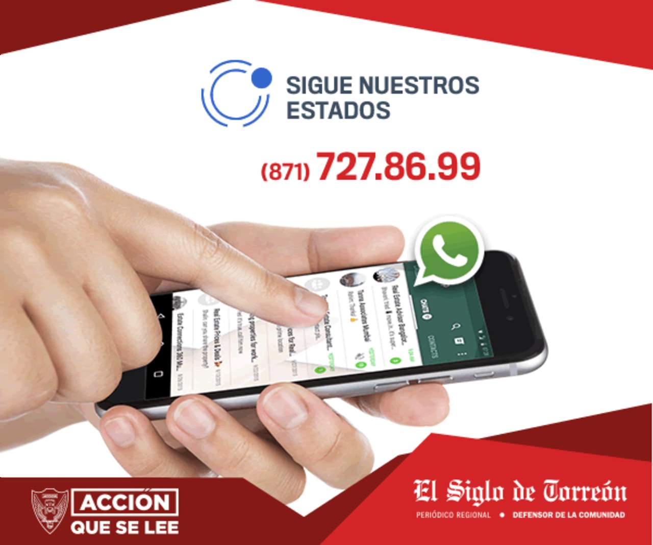 El Siglo de Torreón está en Whatsapp