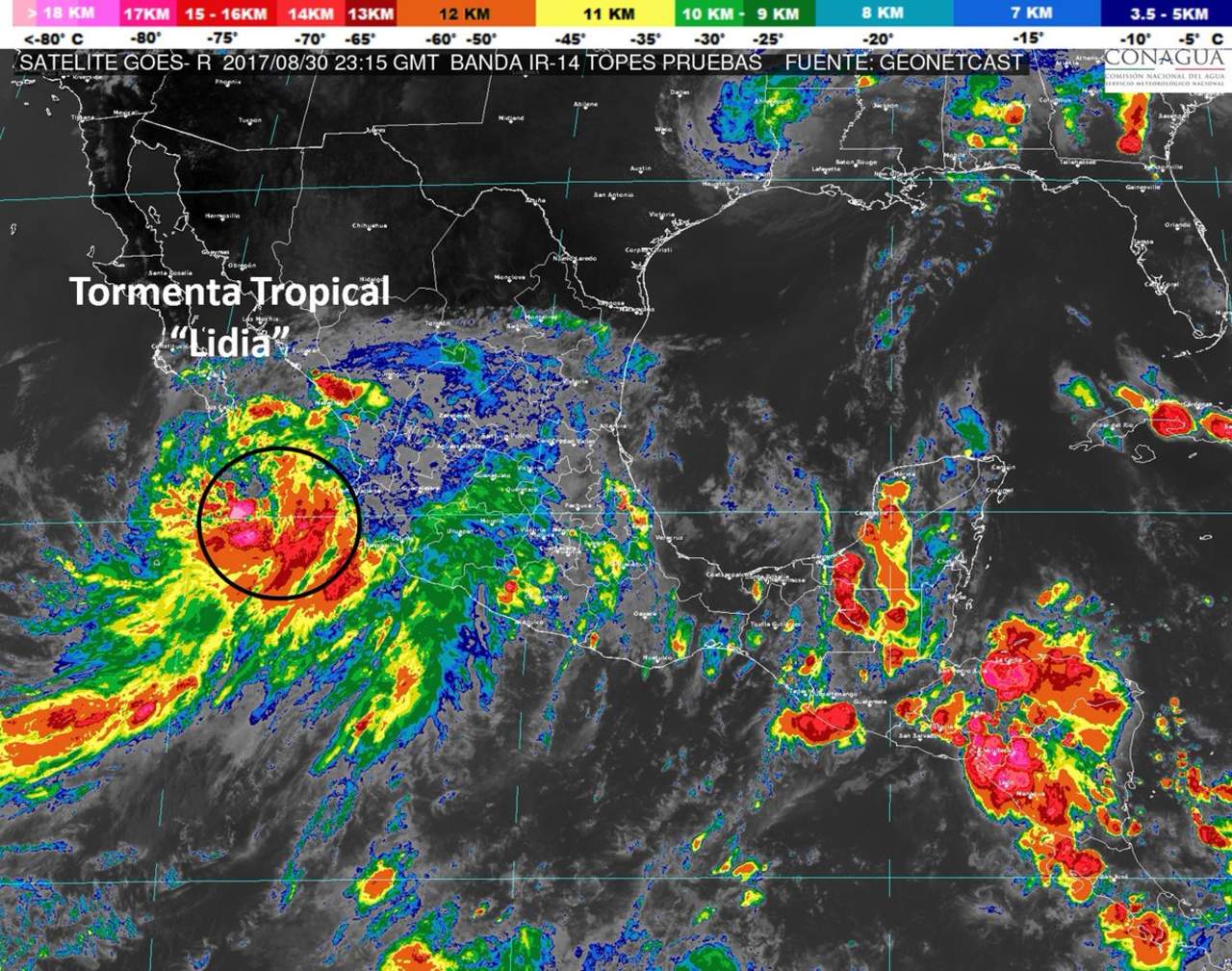 Se forma la tormenta tropical 'Lidia' en el Pacífico; Sinaloa emite alerta
