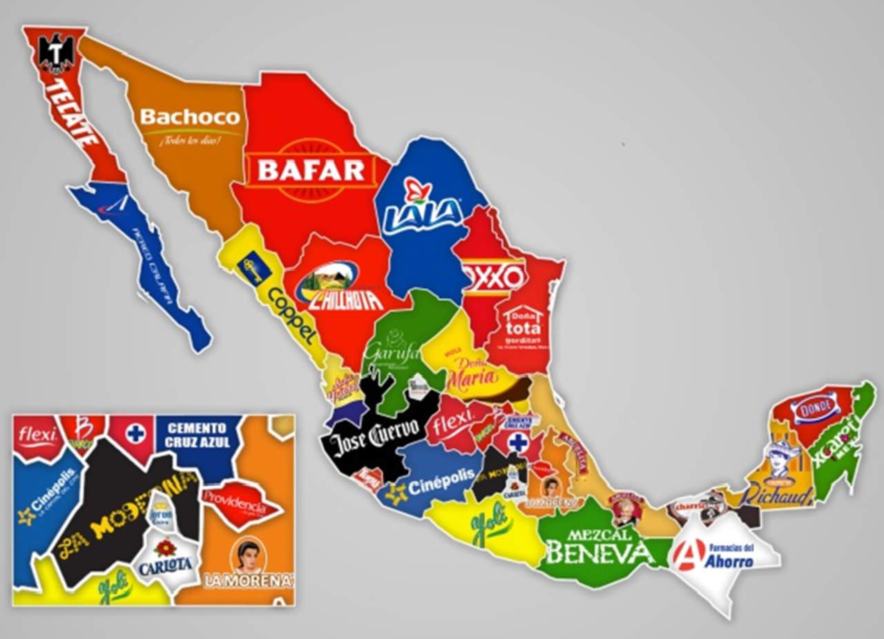 Mapa muestra dónde nacieron 32 de las marcas más populares de México