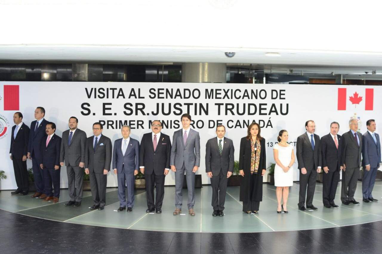 Llega Primer Ministro de Canadá al Senado Mexicano