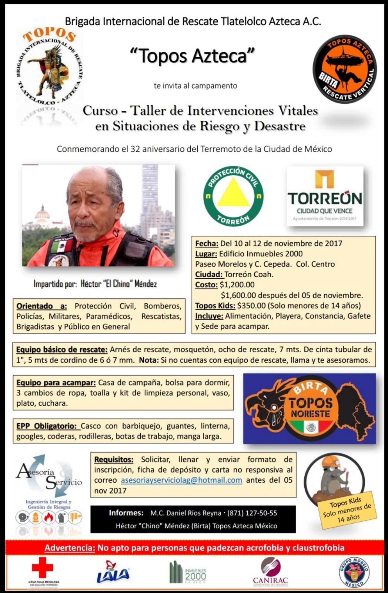 Topos Azteca impartirá curso-taller en Torreón