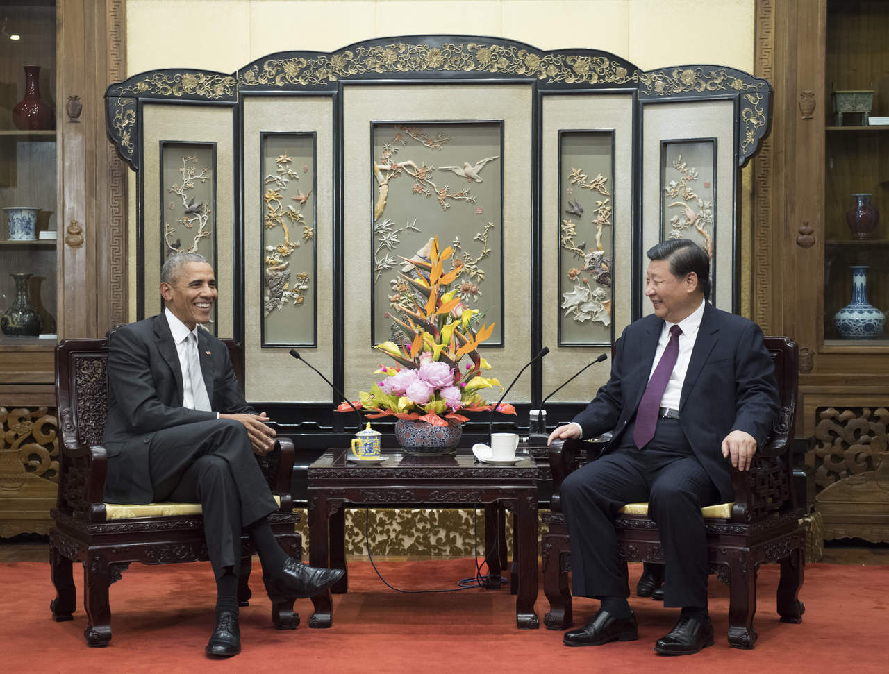 Presidente chino expresa a Obama deseo de fortalecer relaciones con EU