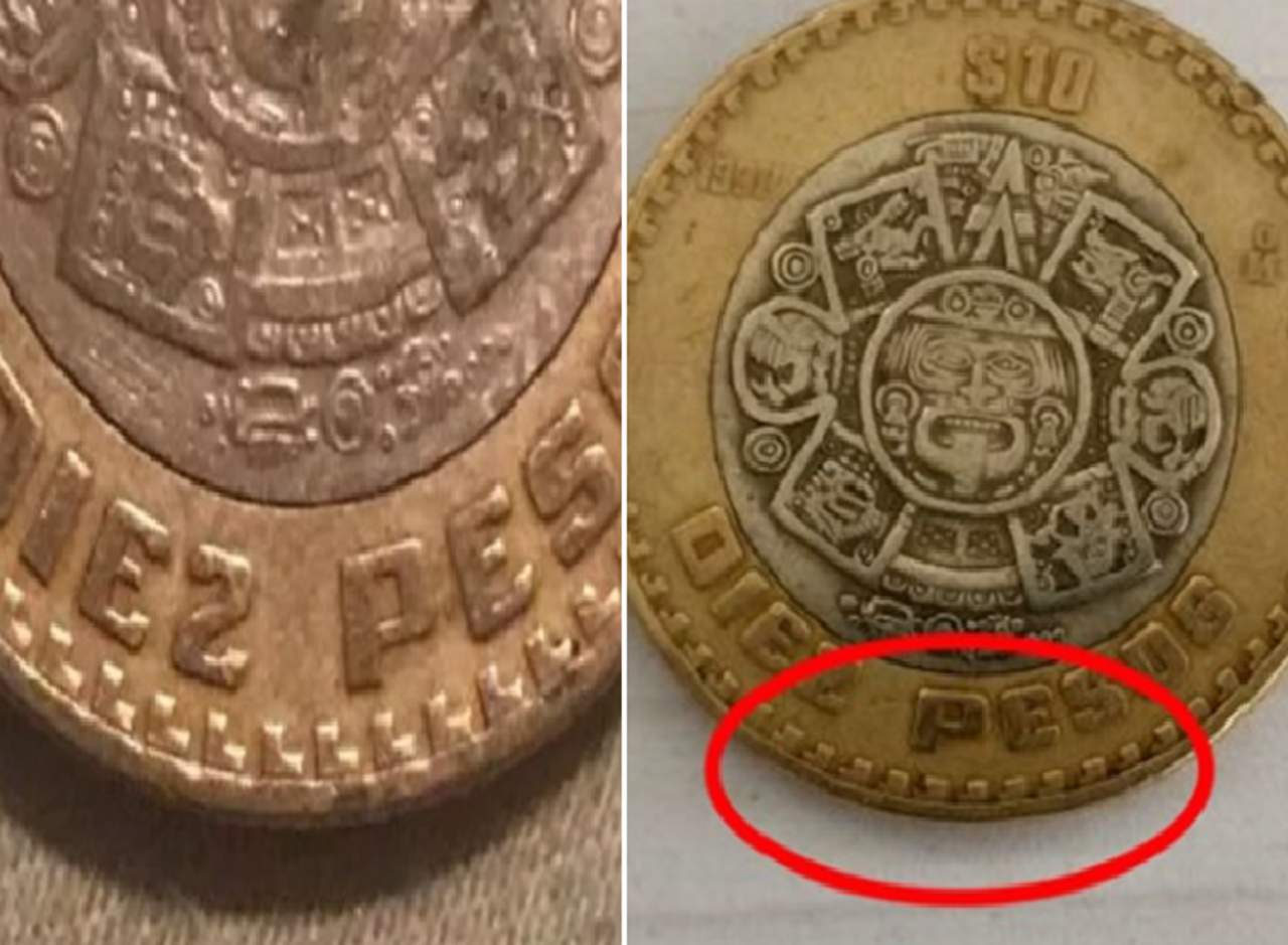 Las extrañas monedas de 10 pesos que valen 1,400