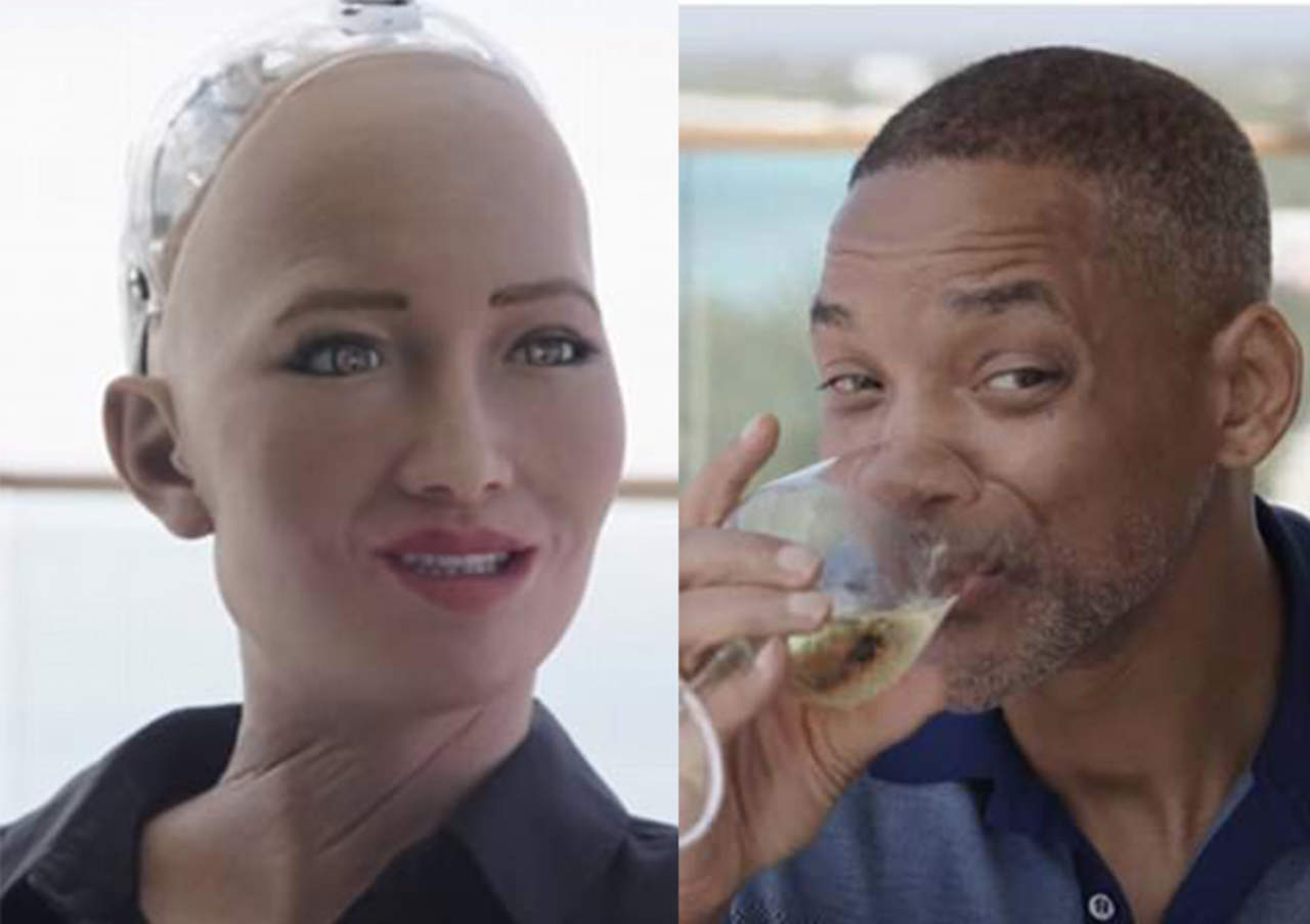 Will Smith tiene una cita con la robot Sophia