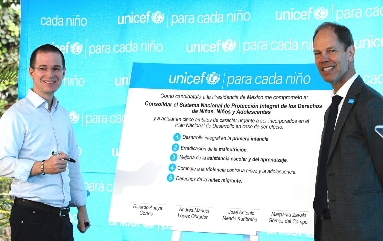 Unicef invita a candidatos a firmar agenda en apoyo a la niñez