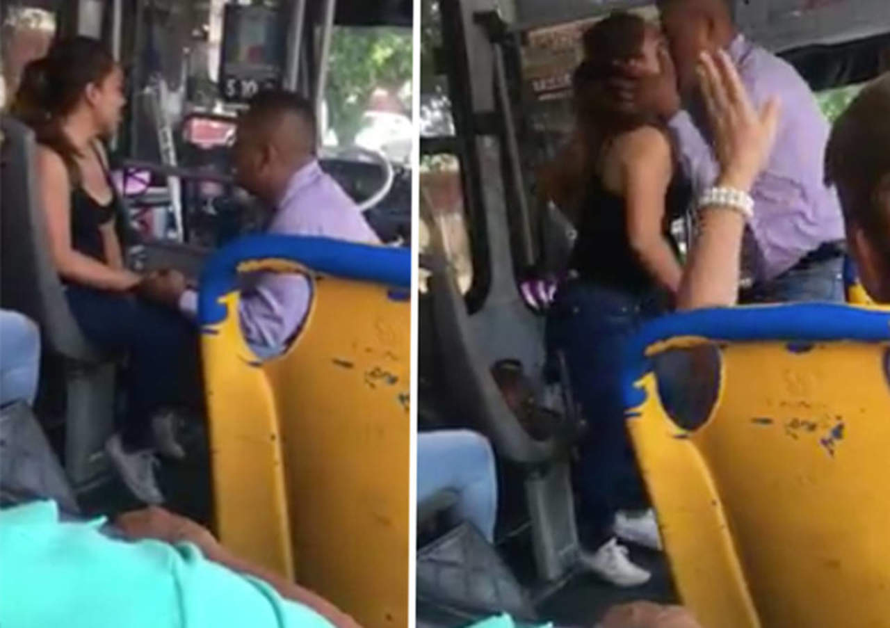 VIRAL: Chofer de autobús detiene el tráfico por una locura de amor