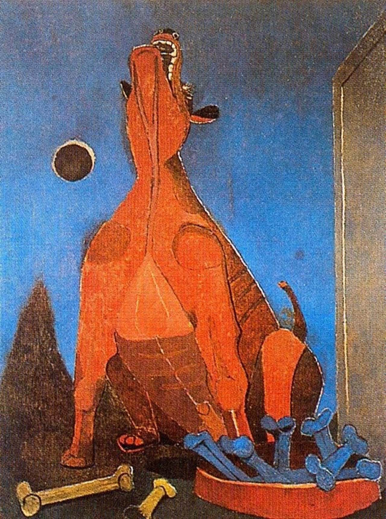 Perro aullando a la luna, de Rufino Tamayo