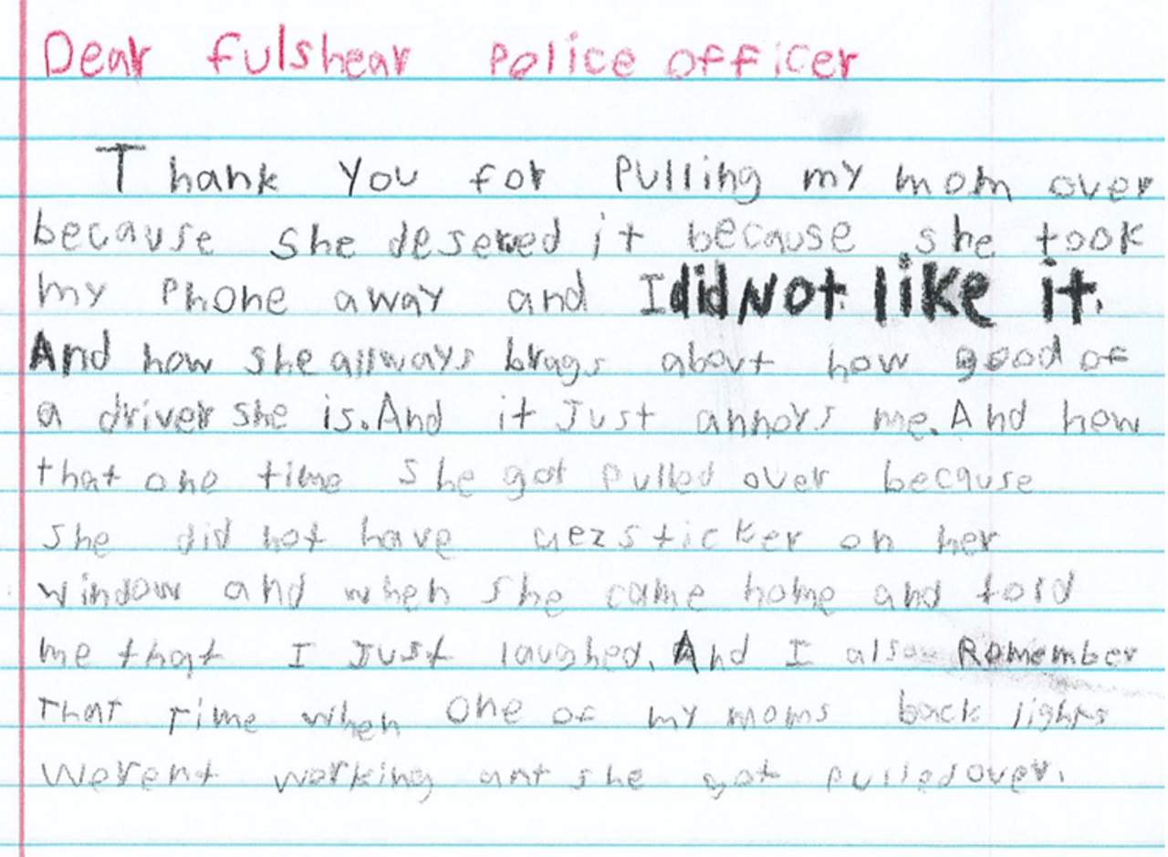 La brutal honestidad en la carta de esta niña se hace viral