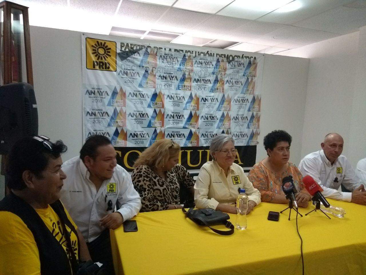 PRD exigirá seguridad para jornada electoral en Coahuila