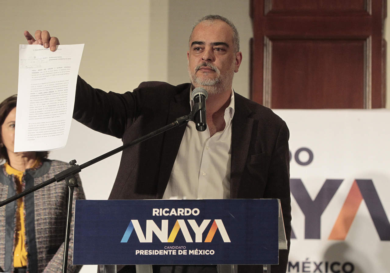 Anaya denuncia a Peña Nieto y Meade por el caso Odebrecht