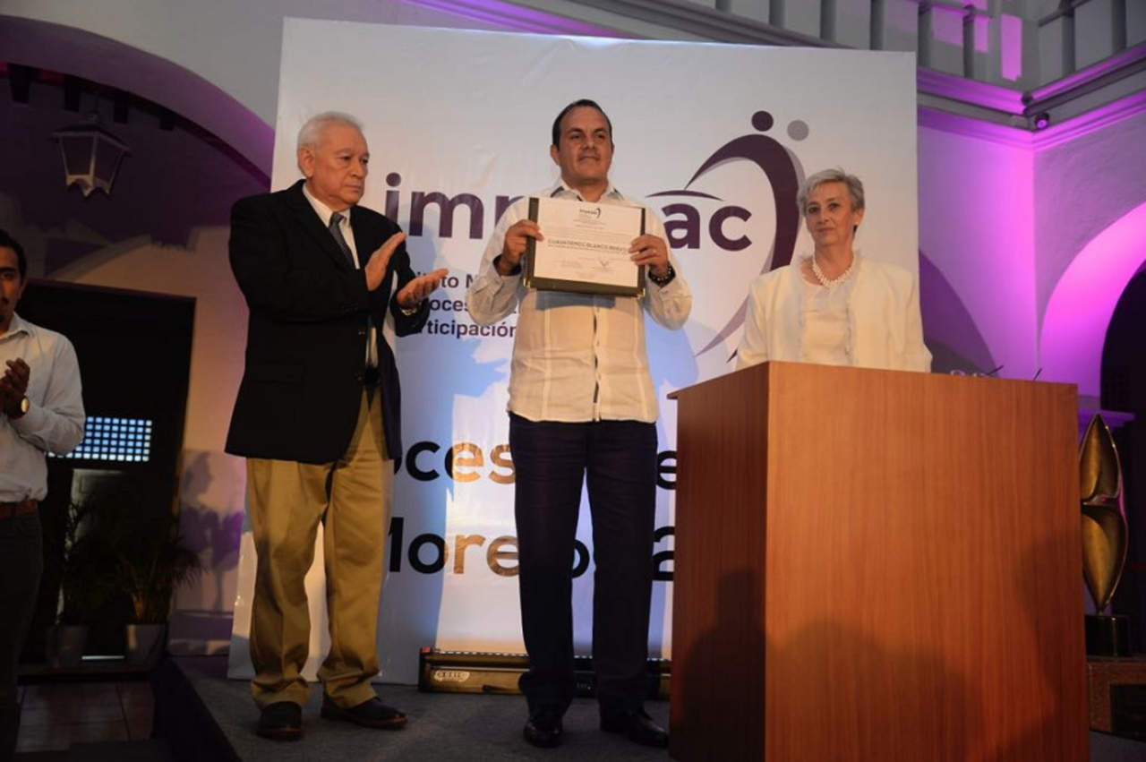 Recibe Cuauhtémoc Blanco constancia de mayoría como gobernador morelense