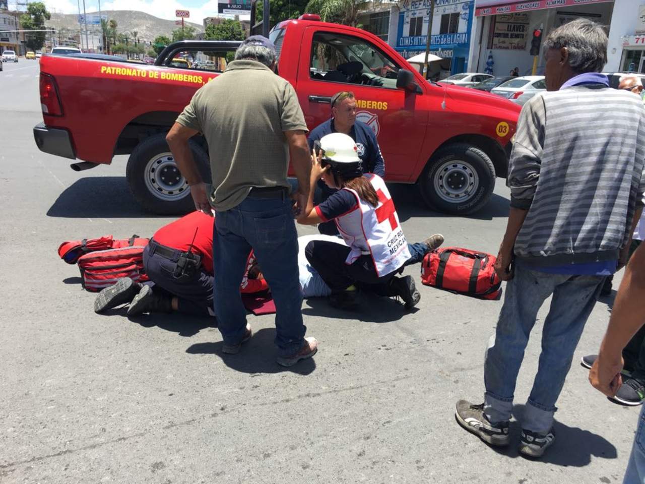 Atropellan a motociclista en el centro de Torreón