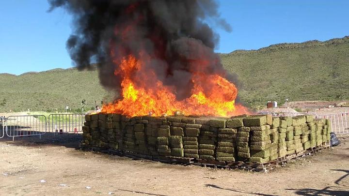 Realizan incineración de narcóticos en Saltillo; queman más de 5 toneladas