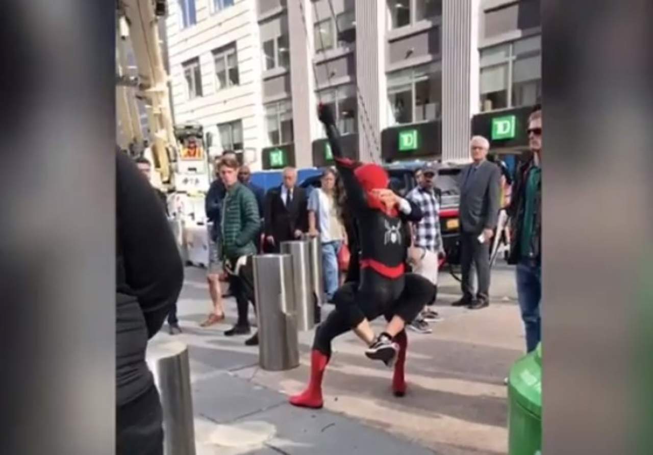 Detrás de cámaras revela el nuevo traje de Spider-Man