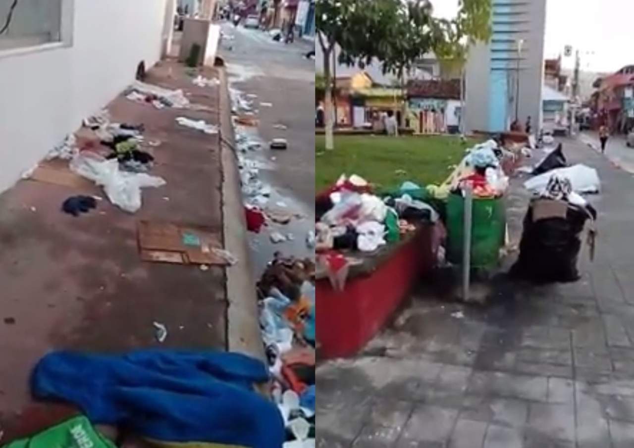 Exhiben la basura que dej la caravana migrante en Chiapas