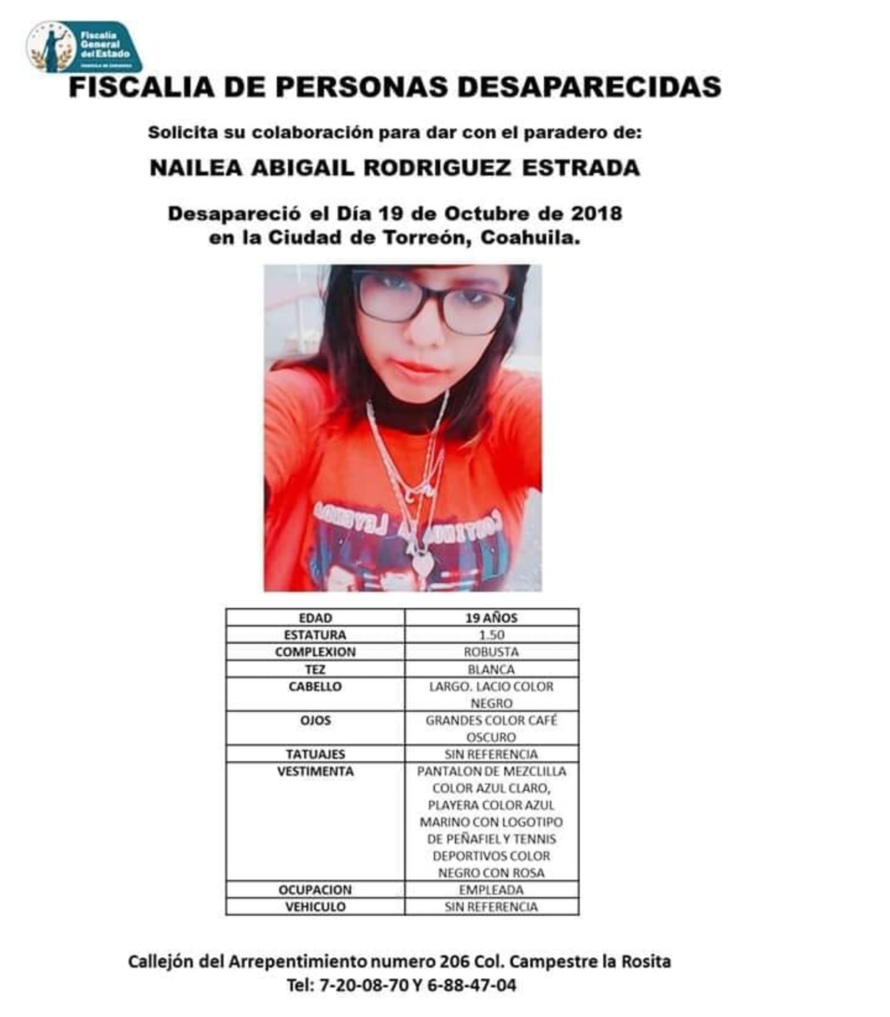 Hallan cuerpo sin vida de joven desaparecida en Torreón