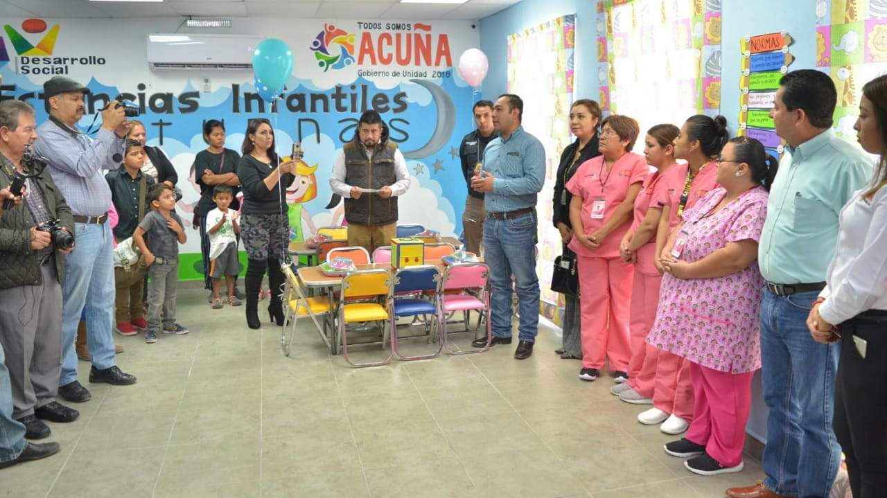 Muestran servicio de estancia infantil en Acuña