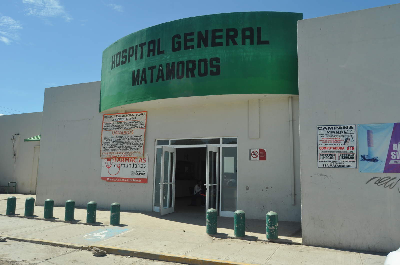 'Hospital General en Matamoros tiene almacén surtido al 50%'