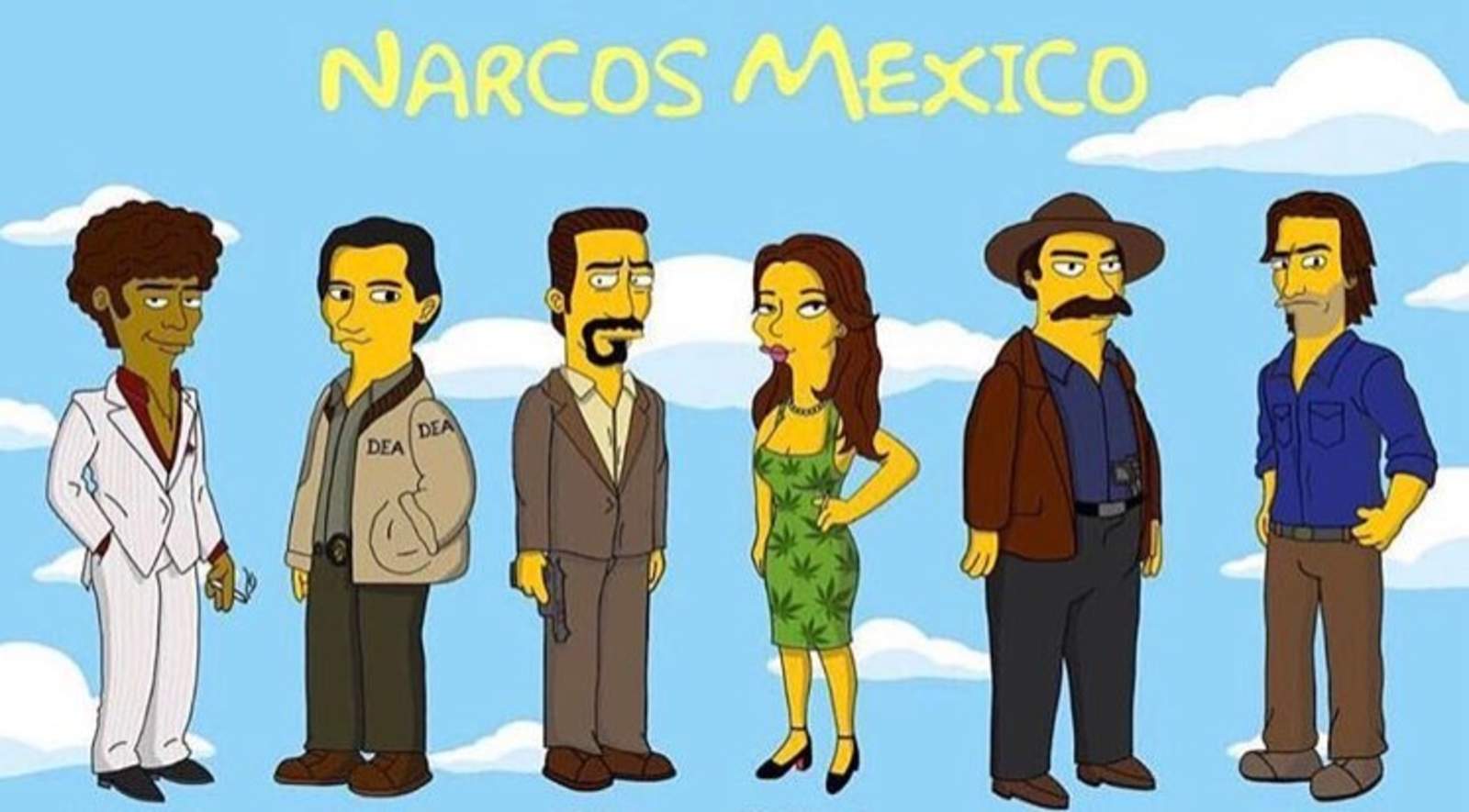 ‘Simpsonizan’ a los personajes de Narcos: México
